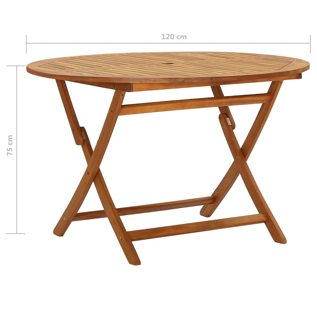 Folding Garden Table 120 cm Solid Acacia Wood